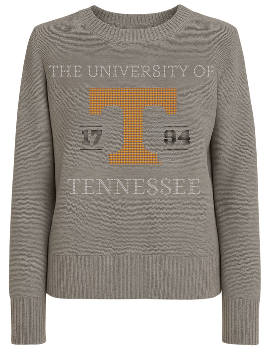 Gray sweater with &