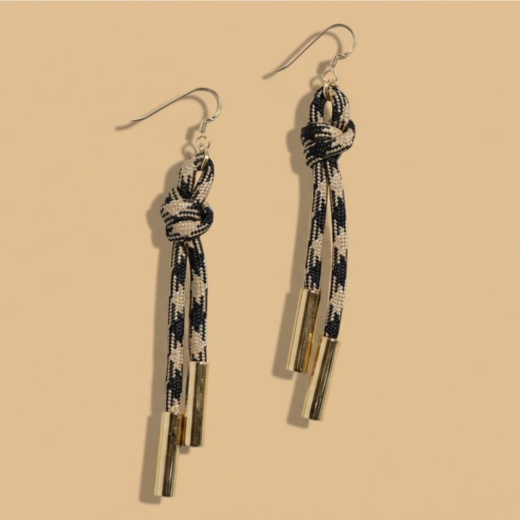 Black Sesame Denver Cord Earring - Spirit & Company