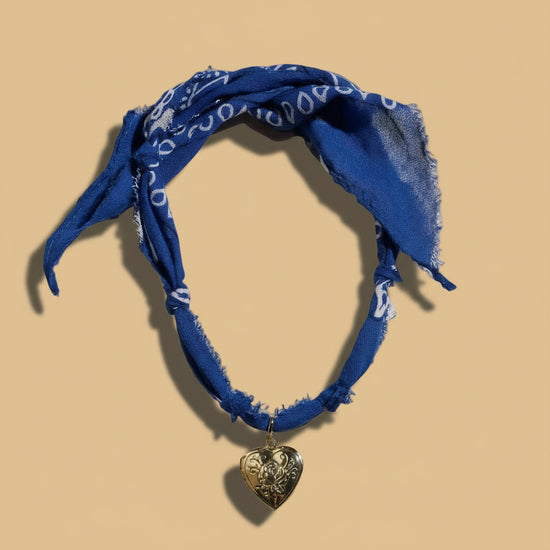 Blue Bandana Necklace