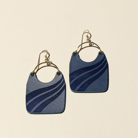 Navy Current Charlie Earrings