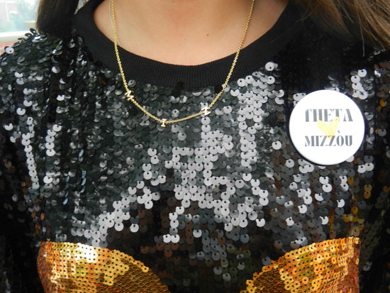 University of Missouri MIZ Initial Necklace