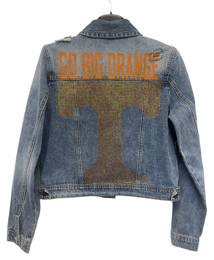 Denim jacket with &