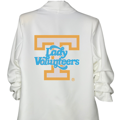 White long-sleeve shirt with &