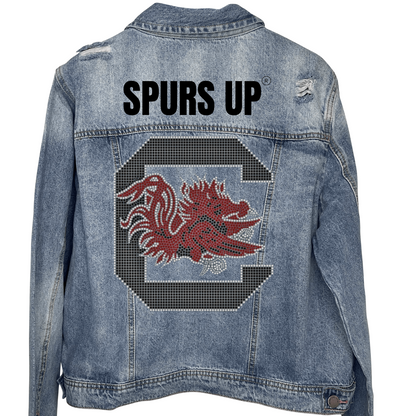 Denim jacket with &