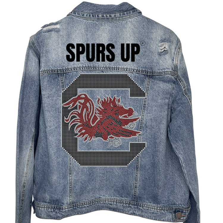 Denim jacket with &