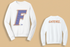White sweatshirt with a large &