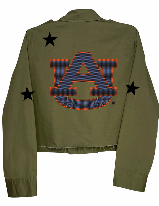 Auburn University Navy AU Army Green Shacket