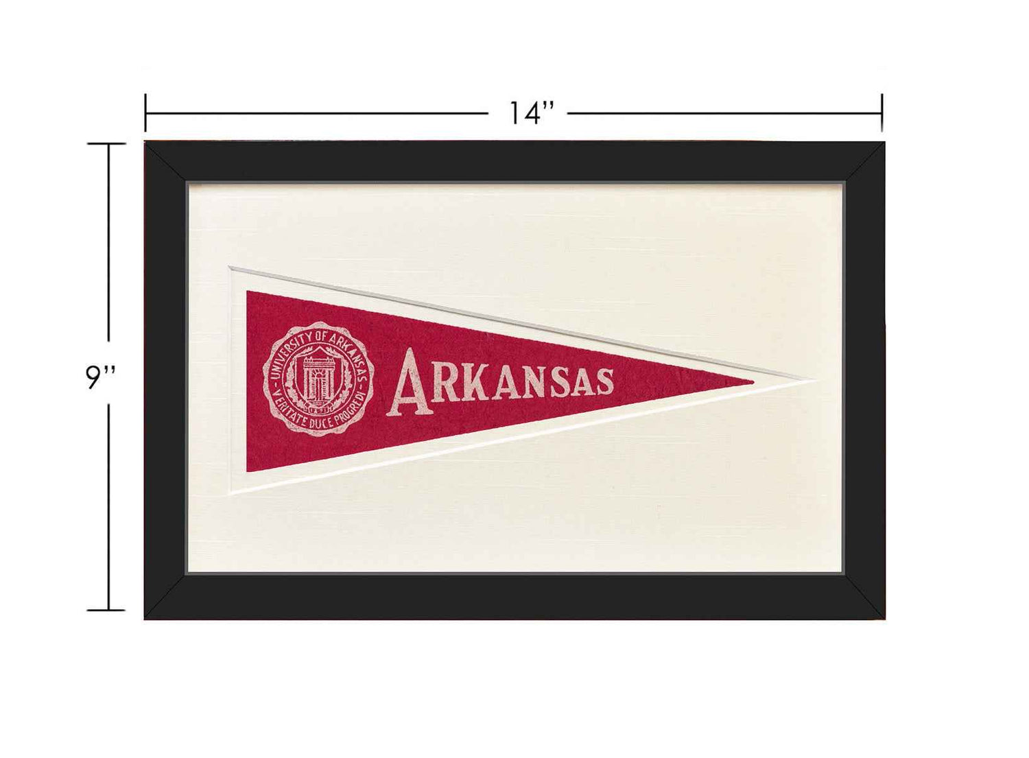Vintage University of Arkansas Hormel Pennant