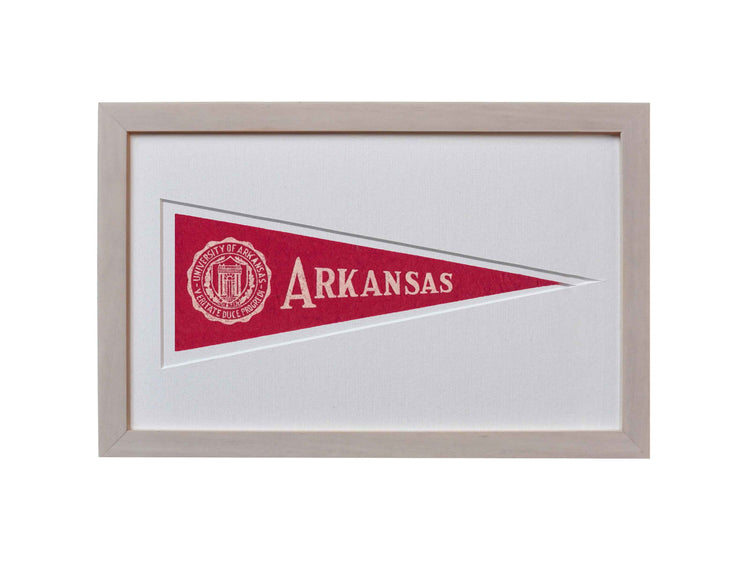 Vintage University of Arkansas Hormel Pennant