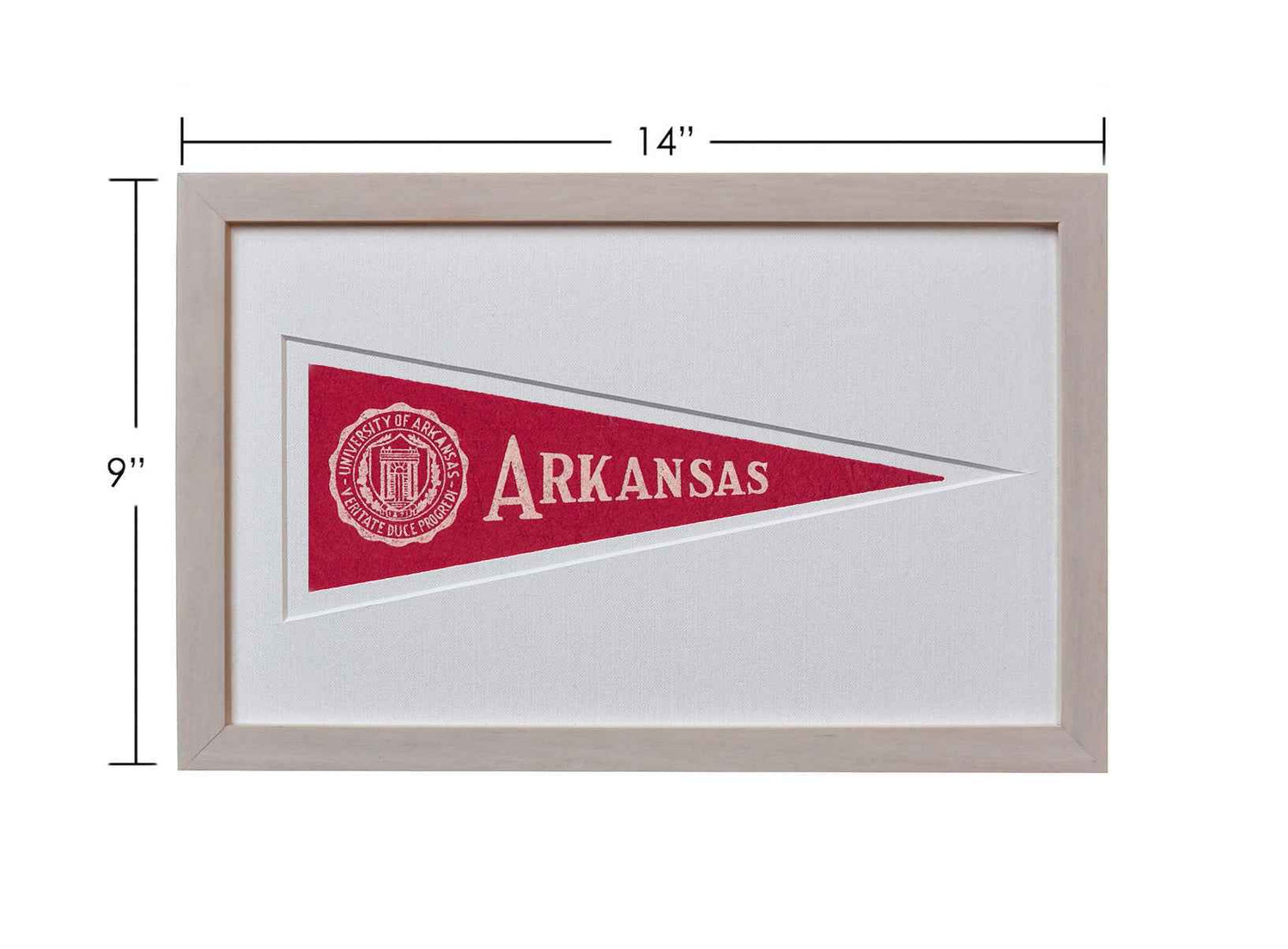 Vintage University of Arkansas Hormel Pennant