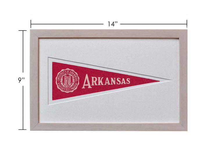 Vintage University of Arkansas Hormel Pennant