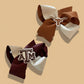 College Logo Glitter Overlay King Grosgrain Bow