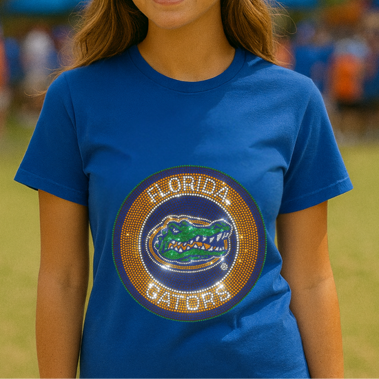 Woman wearing a blue &