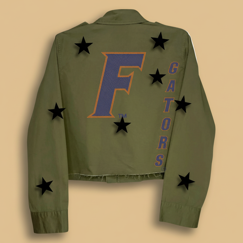Green jacket with &