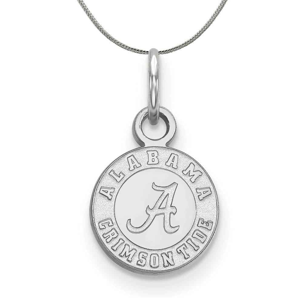 Sterling Silver U. of Alabama XS (Tiny) Disc Pendant Necklace