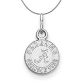 Sterling Silver U. of Alabama XS (Tiny) Disc Pendant Necklace