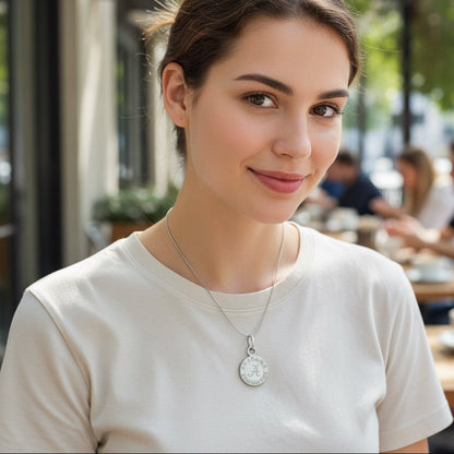 Sterling Silver U. of Alabama XS (Tiny) Disc Pendant Necklace