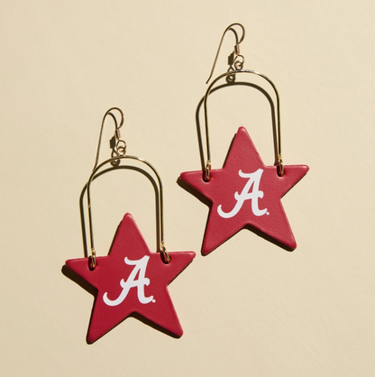 Univ. of Alabama Crimson All Star Earrings