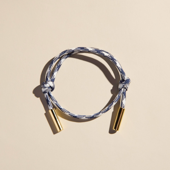 Navy & White Cord Bracelet