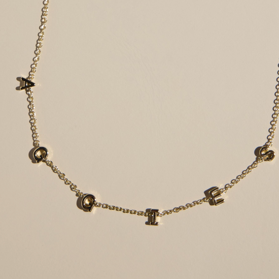 AGGIES Initial Necklace