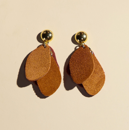 Chestnut Suede Weston Earrings