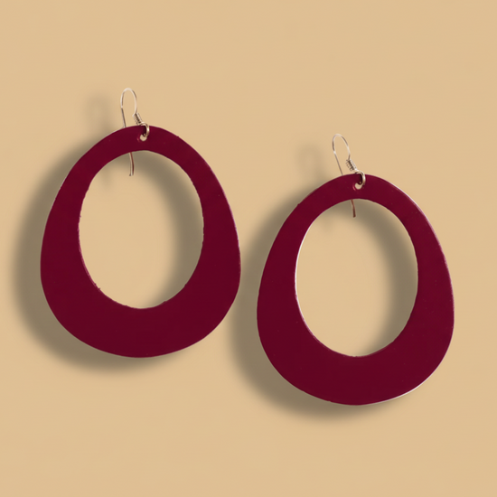 Burgundy Willow Earrings