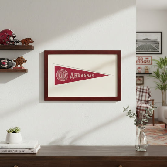 Vintage University of Arkansas Hormel Pennant