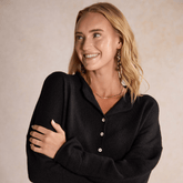 Black Sesame Denver Cord Earring - Spirit & Company