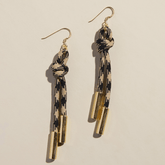 Black Sesame Denver Cord Earring - Spirit & Company