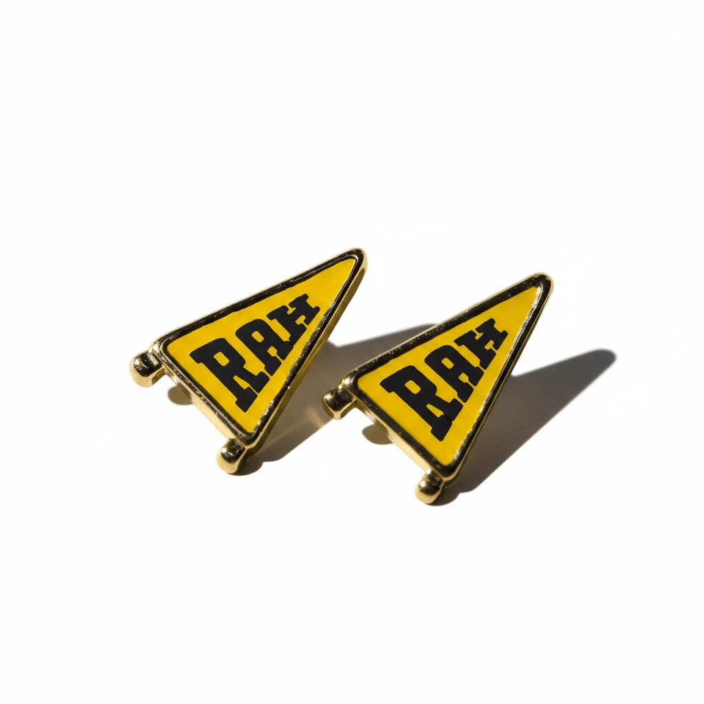 RAH Pennant Studs, Black & Yellow