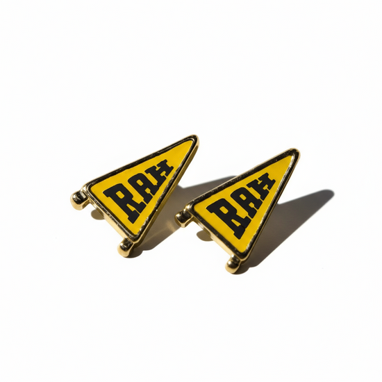 RAH Pennant Studs, Black & Yellow