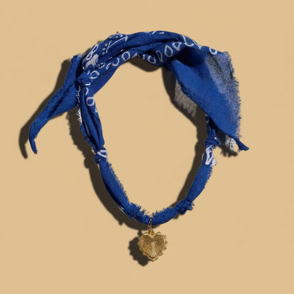 Blue Bandana Necklace