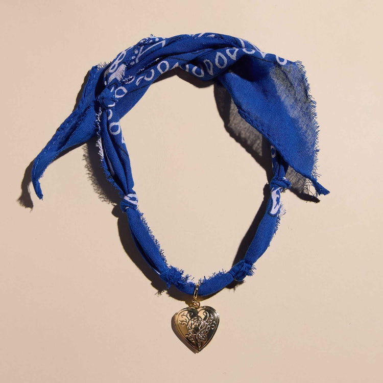 Blue Bandana Necklace