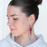 Burgundy Denver Cord Earring - Spirit & Company