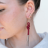 Burgundy Denver Cord Earring - Spirit & Company