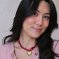 Burgundy Satin Scarf Necklace
