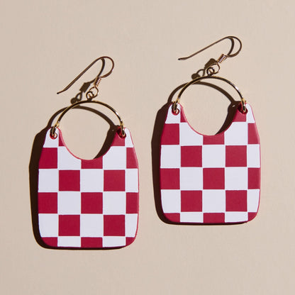 Cardinal Checkmate Charlie Earrings