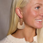 Ecru & Bronze Houndstooth Nora Earrings