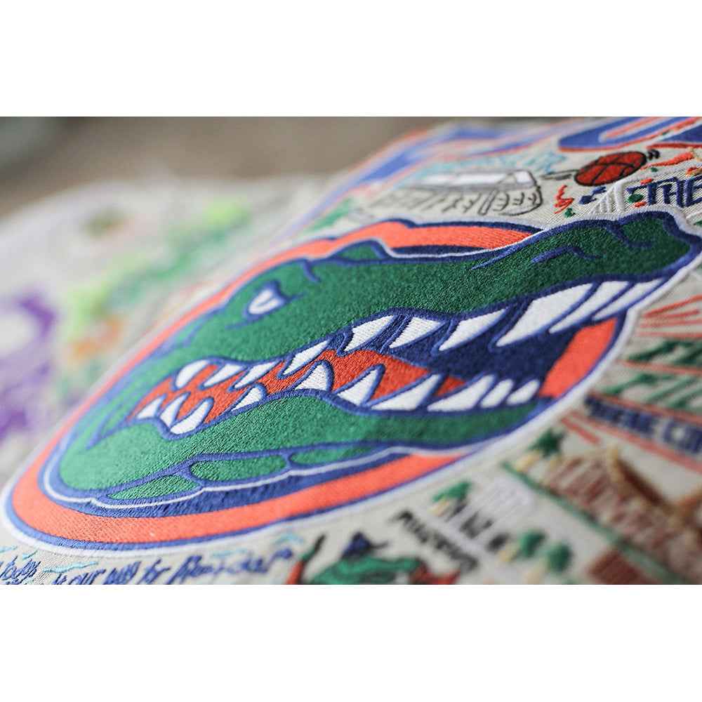Florida, University of Collegiate Hand-Embroidered Pillow