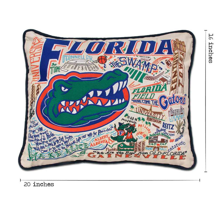Florida, University of Collegiate Hand-Embroidered Pillow