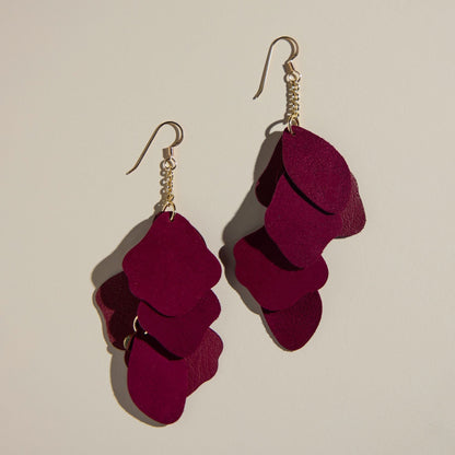 Garnet Suede Florence Earrings