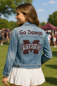 Mississippi State M State Go Dawgs Game Day Blue Denim Jacket