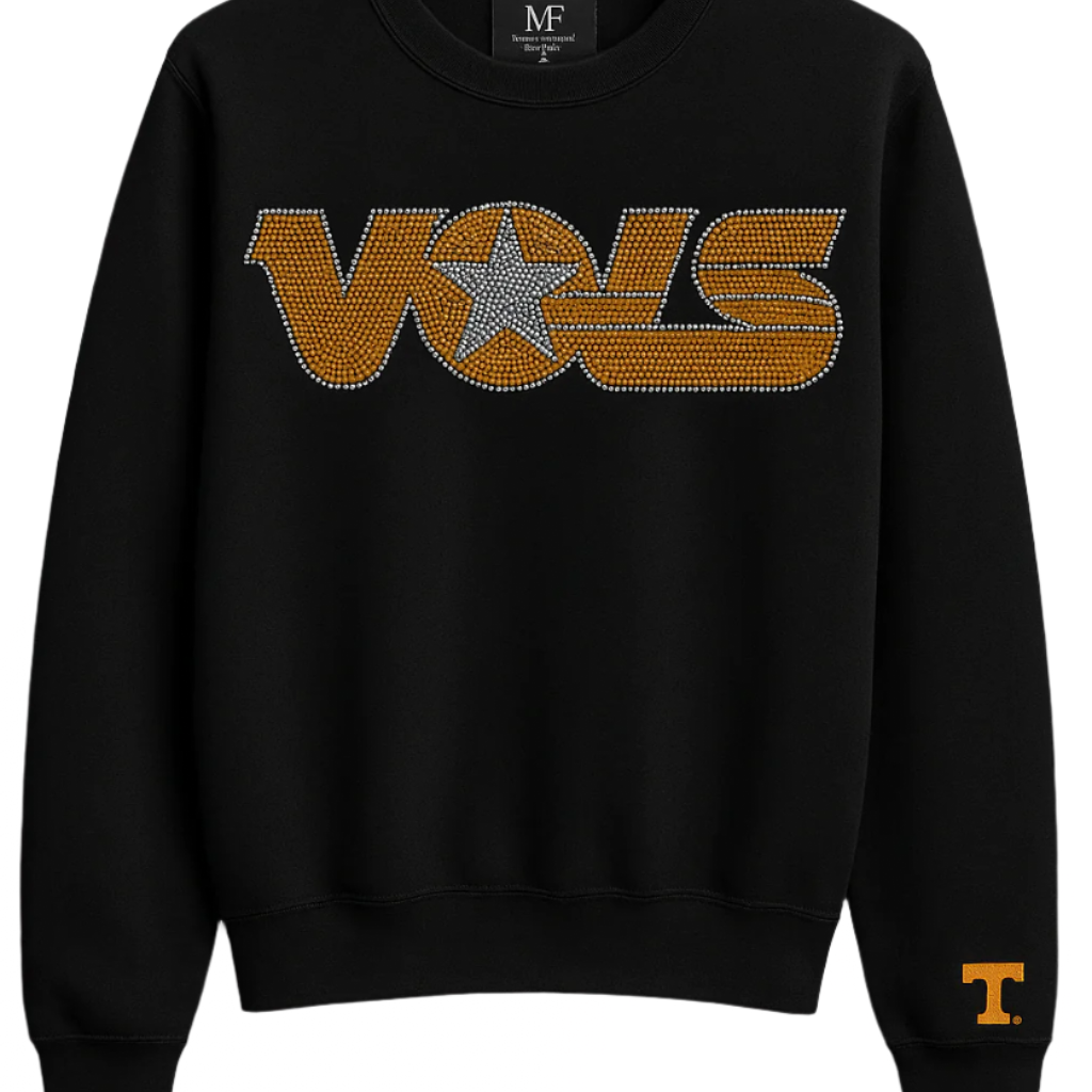 Black sweatshirt with &