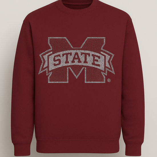 Maroon sweatshirt with &