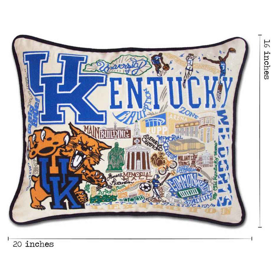 Kentucky, University of Collegiate Embroidered Pillow by CatStudio