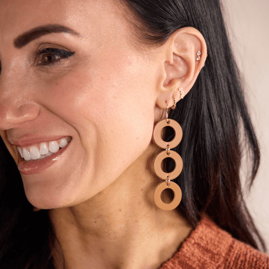 London Tan Piper Earrings