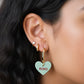 Heart-shaped earrings with &
