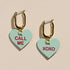 Heart-shaped earrings with &
