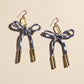 Navy & White Simone Cord Earring