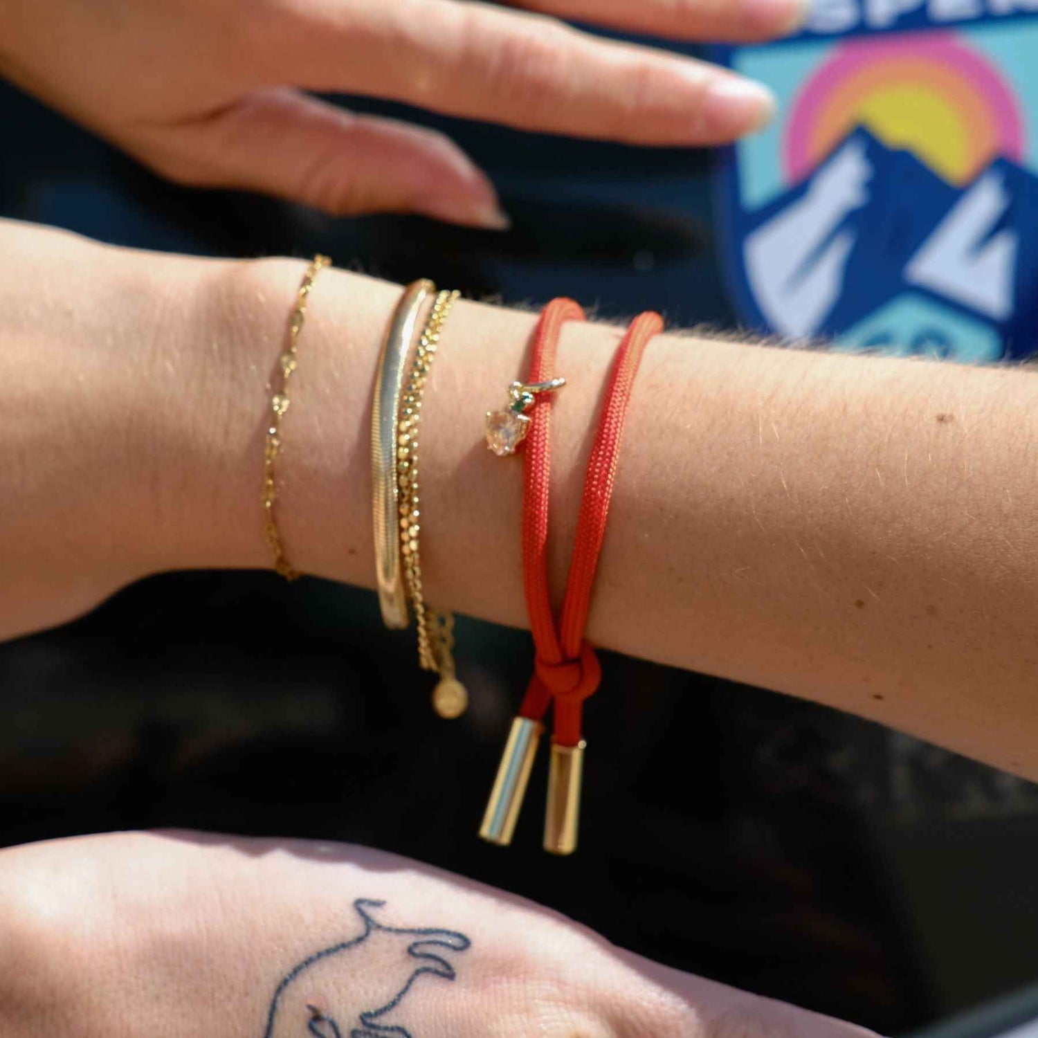 Orange Cord Bracelet